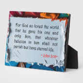 Plaque Photo John 3:16 (Côté)