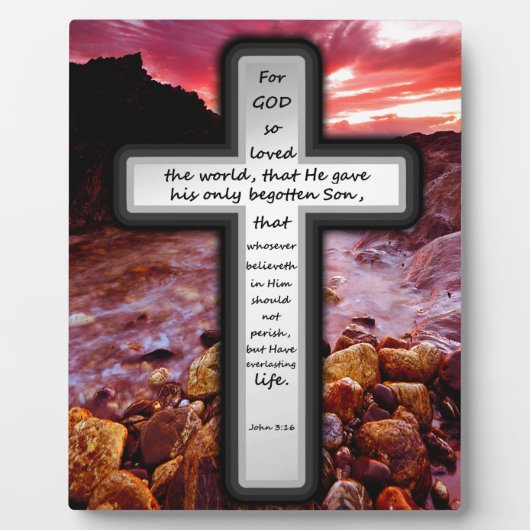 Plaque Photo John 3:16 Cadeaux (Devant)