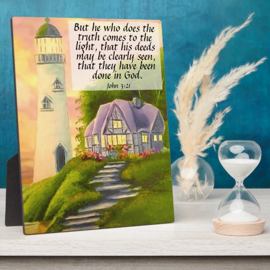Plaque Photo John 3:21   (Côté)