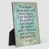 Plaque Photo John 8:12 (Côté)