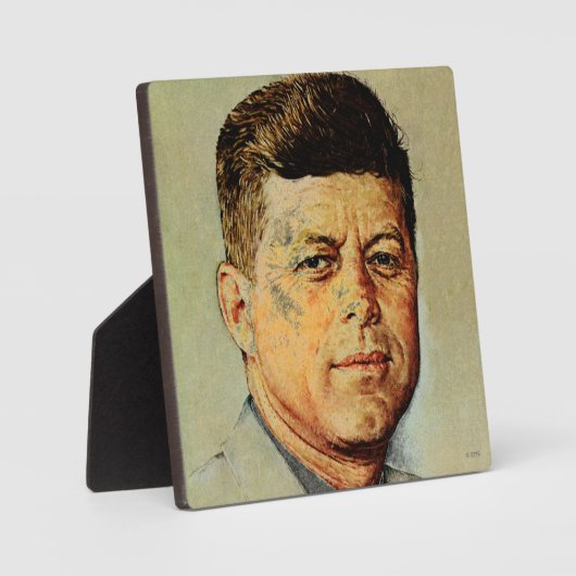 Plaque Photo John F. Kennedy À MEMORIAM (Recto)