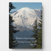 Plaque Photo John Muir Cite Pittoresque Mount Rainier (Devant)