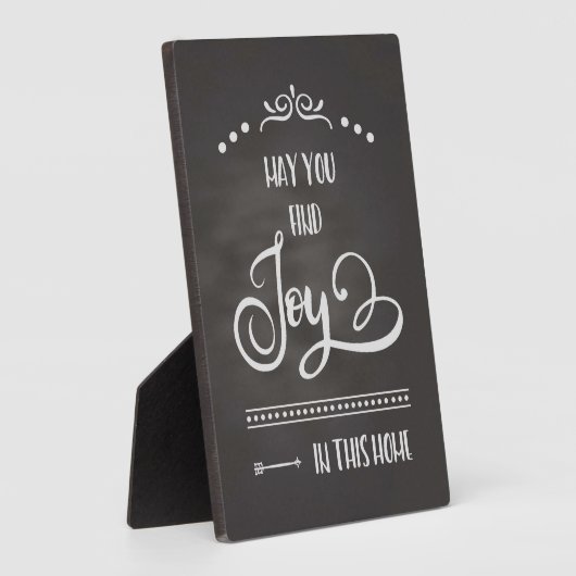 Plaque Photo Joie dans ce Home-Chalkboard (Côté)