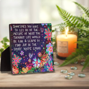 Plaque Photo Joie florale dans votre histoire Citation Inspiriv