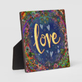 Plaque Photo Joli Amour Floral Inspirivity Coeurs Easel (Recto)