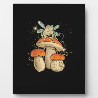 Plaque Photo Joli Cottagecore Champignon Grenouille Style Gobli