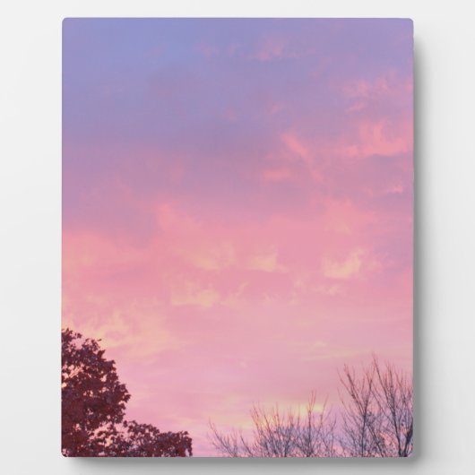 Plaque Photo Joli coucher de soleil dans le parc EASEL (Devant)