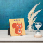 Plaque Photo Joli dessin animé d'écureuil roux (Insitu)