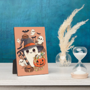 Plaque Photo Joli fantôme de Halloween de style Kawaii