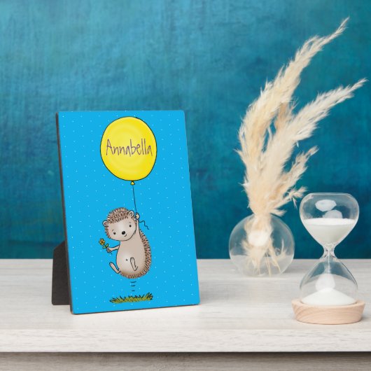 Plaque Photo Joli hérisson et motif de dessin animé de ballon (Côté)