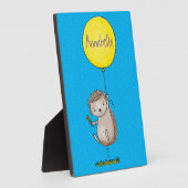 Plaque Photo Joli hérisson et motif de dessin animé de ballon (Côté)