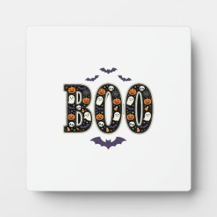 Plaque Photo Joli modèle de citrouille fantôme Boo Halloween
