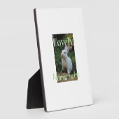 Plaque Photo Joli nom de photo de lapin de compagnie vert paste (Côté)