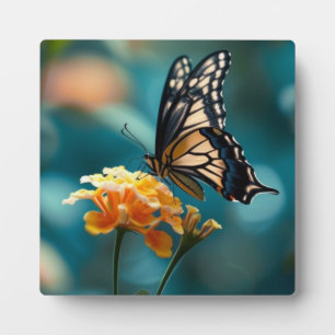 Plaque Photo Joli papillon sur une fleur