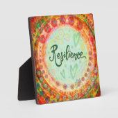 Plaque Photo Joli Pastel Floral Boho Résilience Moderne (Recto)