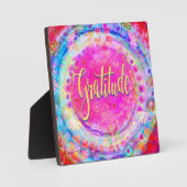 Plaque Photo Joli rose Floral Gratitude Inspirationnelle Easel (Recto)
