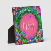 Plaque Photo Joli rose Floral Maman Inspirivité (Recto)