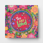 Plaque Photo Jolie citation d'amour rose Floral Inspirational (Devant)