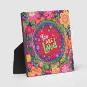 Plaque Photo Jolie citation d'amour rose Floral Inspirational (Recto)