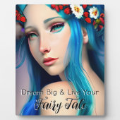 Plaque Photo Jolie fille enchantée avec des fleurs | Conte de f (Devant)