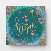 Plaque Photo Jolie Fleur Coeur Inspirer Espoir Easel (Devant)