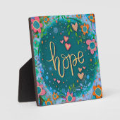 Plaque Photo Jolie Fleur Coeur Inspirer Espoir Easel (Recto)