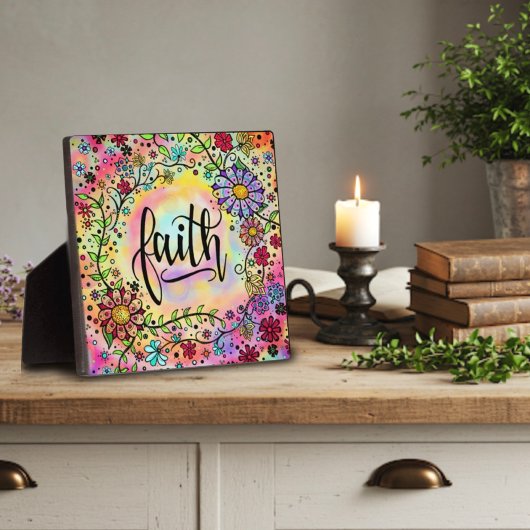 Plaque Photo Jolie foi florale Whimsical