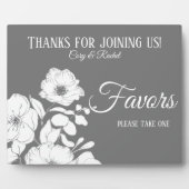 Plaque Photo Jolie Grey avec Blanc Floral Wedding Faveurs (Devant)