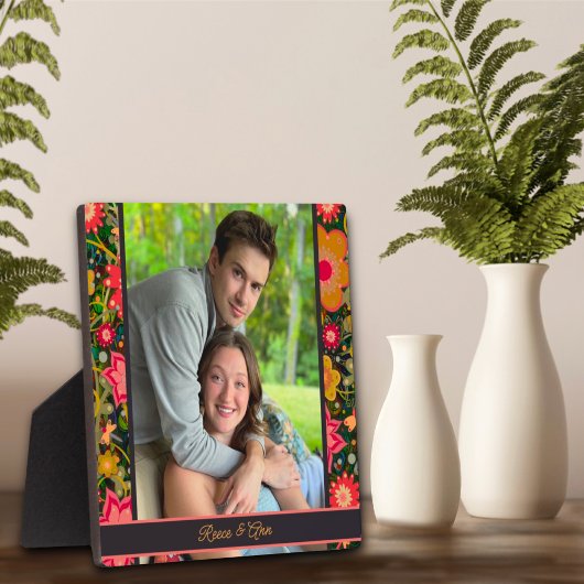 Plaque Photo Jolie libellule florale Nom Customisé photo