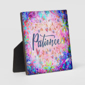 Plaque Photo Jolie Patience Motivationnelle Inspiration Easel (Recto)