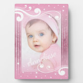 Plaque Photo Jolie petite fille Photo avec nom (Devant)