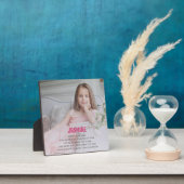 Plaque Photo Jolie photo citation fille (Insitu)