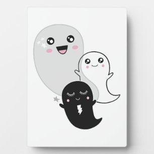 Plaque Photo jolis fantômes halloween kawaii