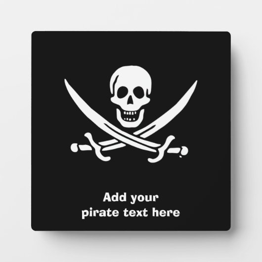 Plaque Photo Jolly roger drapeau de pirate (Devant)