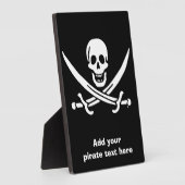 Plaque Photo Jolly roger drapeau de pirate (Côté)