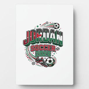 Plaque Photo Jordan Football 2026 Football Gras Typographie de