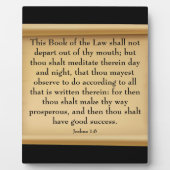 Plaque Photo Joshua 1:8 (Devant)