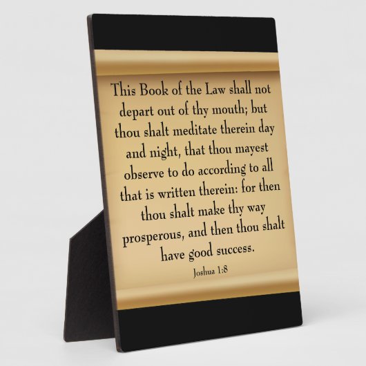 Plaque Photo Joshua 1:8 (Côté)