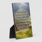 Plaque Photo Joshua 1:9 Avec toi partout où tu vas sur la plaqu (Côté)