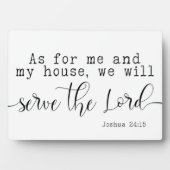 Plaque Photo Joshua 24:15 Bible Écriture Ferme Signe (Devant)