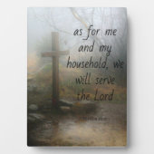 Plaque Photo Joshua 24:15 Quant à moi et à ma famille (Devant)
