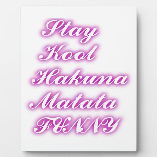 Plaque Photo Jouer Cool Hakuna Matata .png (Devant)
