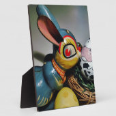 Plaque Photo Jouet lapin et oeuf de vache (Côté)