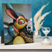 Plaque Photo Jouet lapin et oeuf de vache (Côté)
