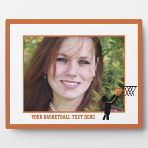 Plaque Photo Joueur de basket-ball avec balle personnalisée