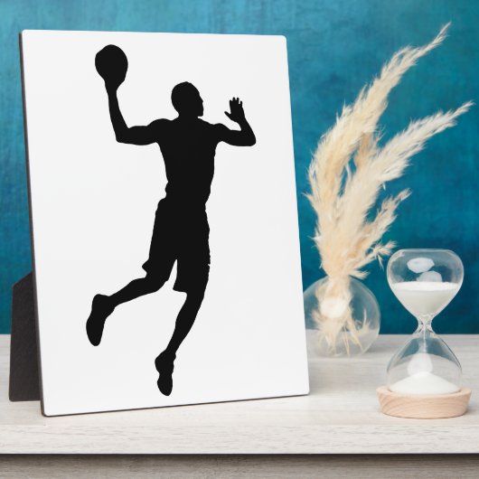 Plaque Photo Joueur de basket-ball Pop Art Silhouette (Côté)