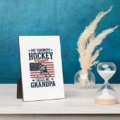 Plaque Photo Joueur de hockey préféré m'appelle grand-père vint (Côté)