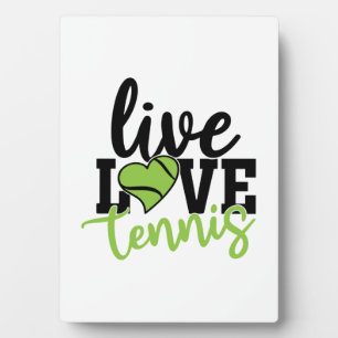 Plaque Photo Joueur de tennis Live Love Tennis
