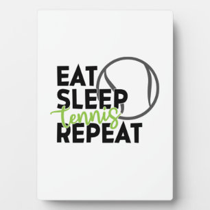 Plaque Photo Joueur de tennis Mangez Sleep Tennis Repeat