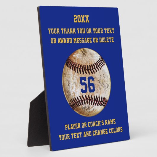 Plaque Photo Joueur ou entraîneur de baseball cadeaux, vos COUL (Côté)